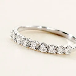 Sale Histoire d'Or Demi-alliance Or Blanc Eloisa Diamant Synthetique