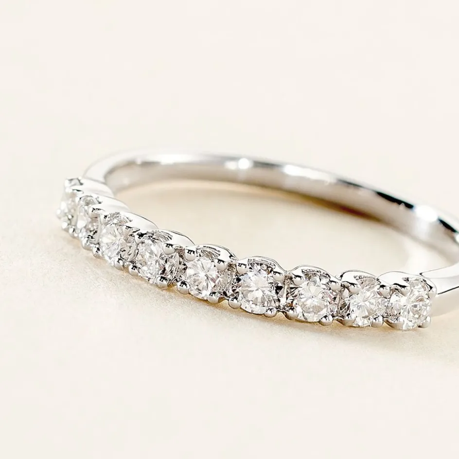 Sale Histoire d'Or Demi-alliance Or Blanc Eloisa Diamant Synthetique