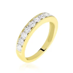 Sale Histoire d'Or Demi-alliance Or Jaune Valentine Diamants Synthetique