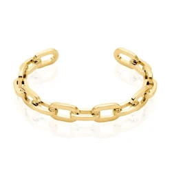 Clearance Histoire d'Or Jonc Hera Acier Dore Yonna Ouvert Forcat Large