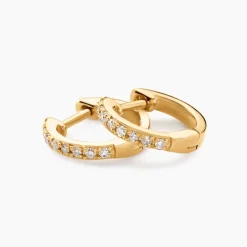 Hot Histoire d'Or Mini Créoles Or Jaune Aryanna Diamants or jaune diamant