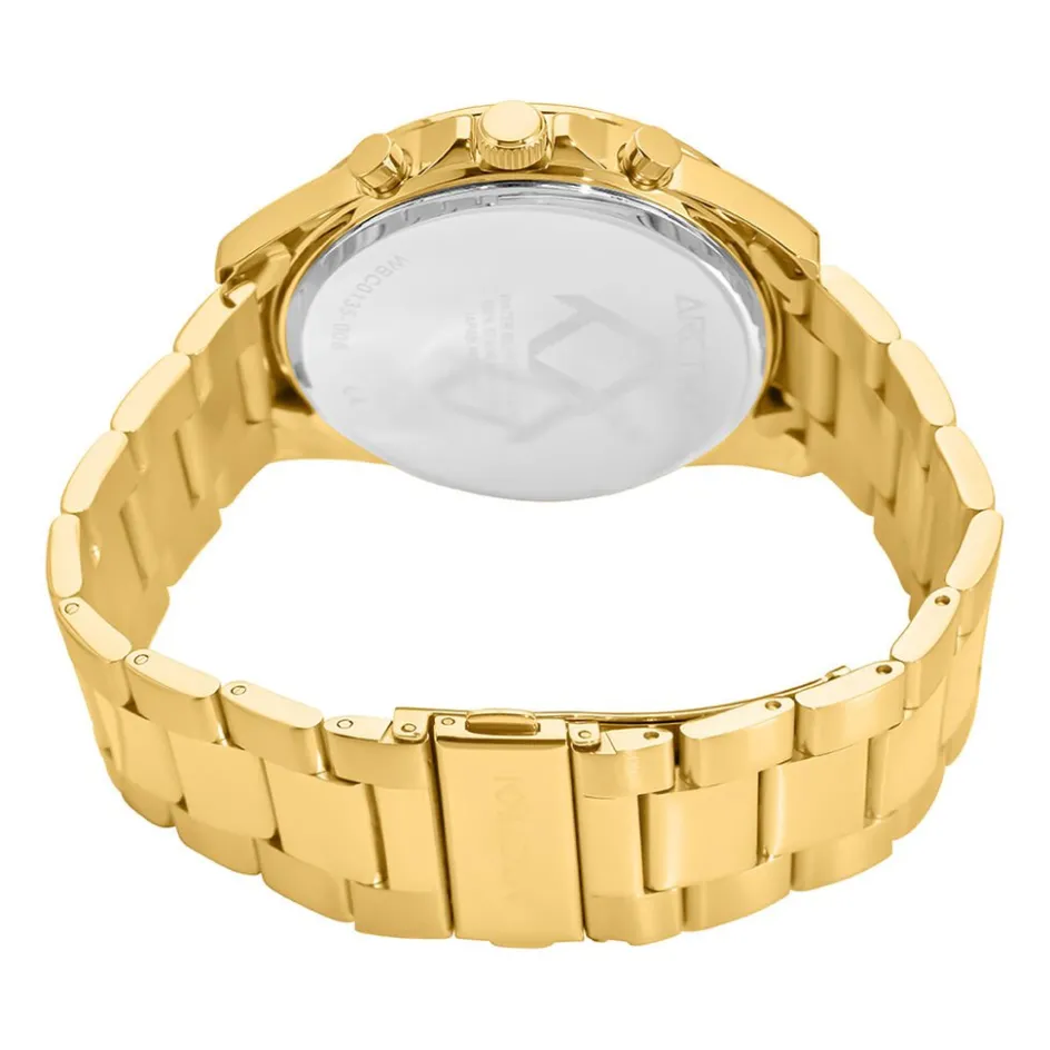 Online ARCTIK Montre Aube Bleu cadran doré fond bleu bracelet acier doré