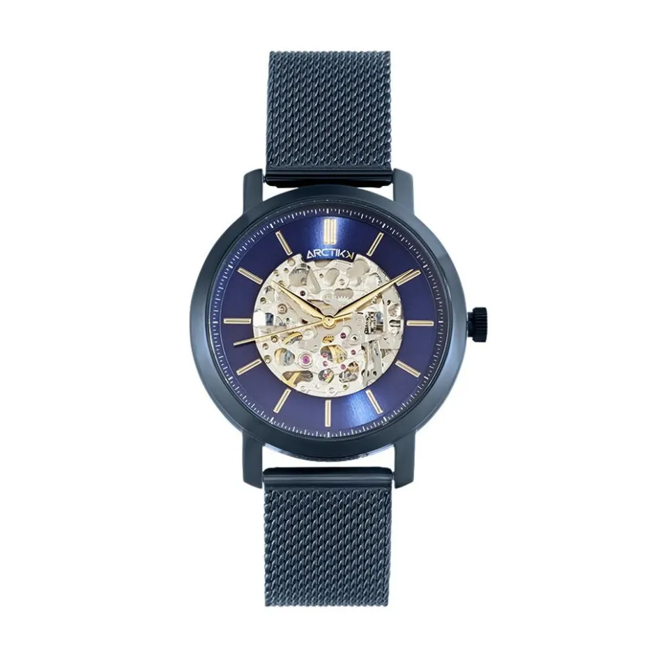 Hot ARCTIK Montre Eclipse Bleu cadran bleu fond bleu bracelet acier bleu
