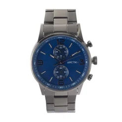ARCTIK Montre Zenith Bleu cadran gris fond bleu bracelet acier gris