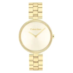 CALVIN KLEIN Montre Gleam Doré cadran doré fond doré bracelet acier doré