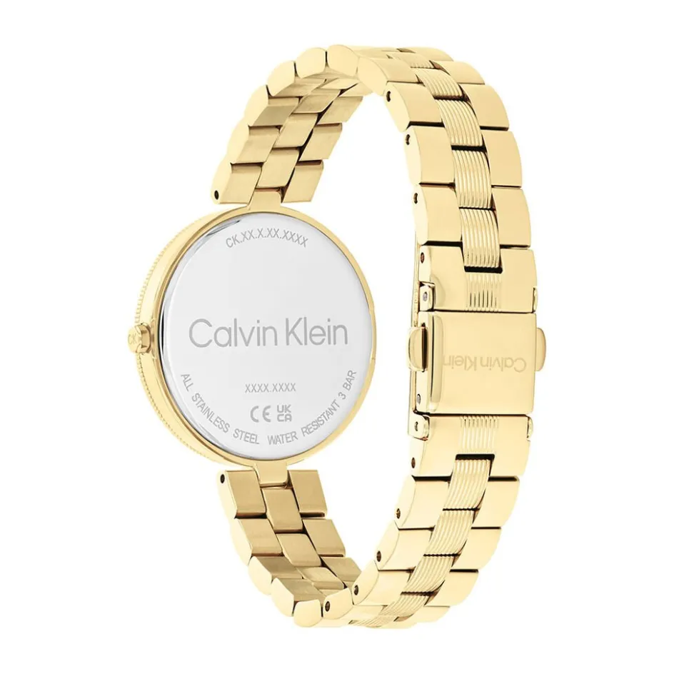 CALVIN KLEIN Montre Gleam Doré cadran doré fond doré bracelet acier doré
