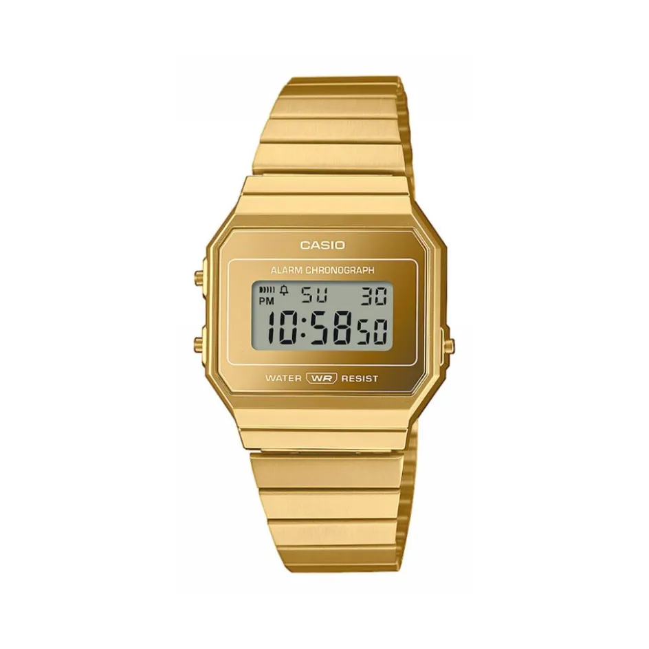 Online CASIO COLLECTION Montre Vintage cadran doré bracelet acier doré
