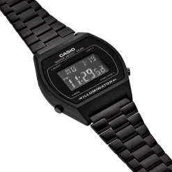 Best CASIO COLLECTION Montre Vintage Noir cadran noir fond noir bracelet acier noir