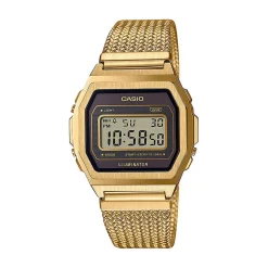 New CASIO COLLECTION Montre Vintage Champagne cadran doré bracelet acier doré