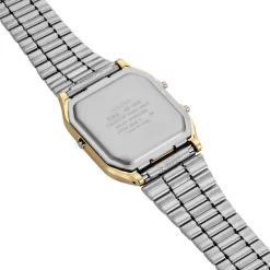Best CASIO COLLECTION Montre Vintage Champagne cadran doré fond champagne bracelet acier doré