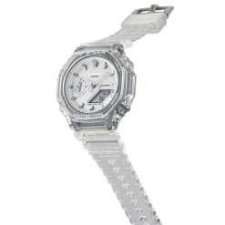Discount CASIO G-SHOCK Montre Argent cadran blanc fond argent bracelet résine blanc