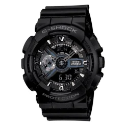 Clearance CASIO G-SHOCK Montre Black & White Noir cadran noir fond noir bracelet résine noire