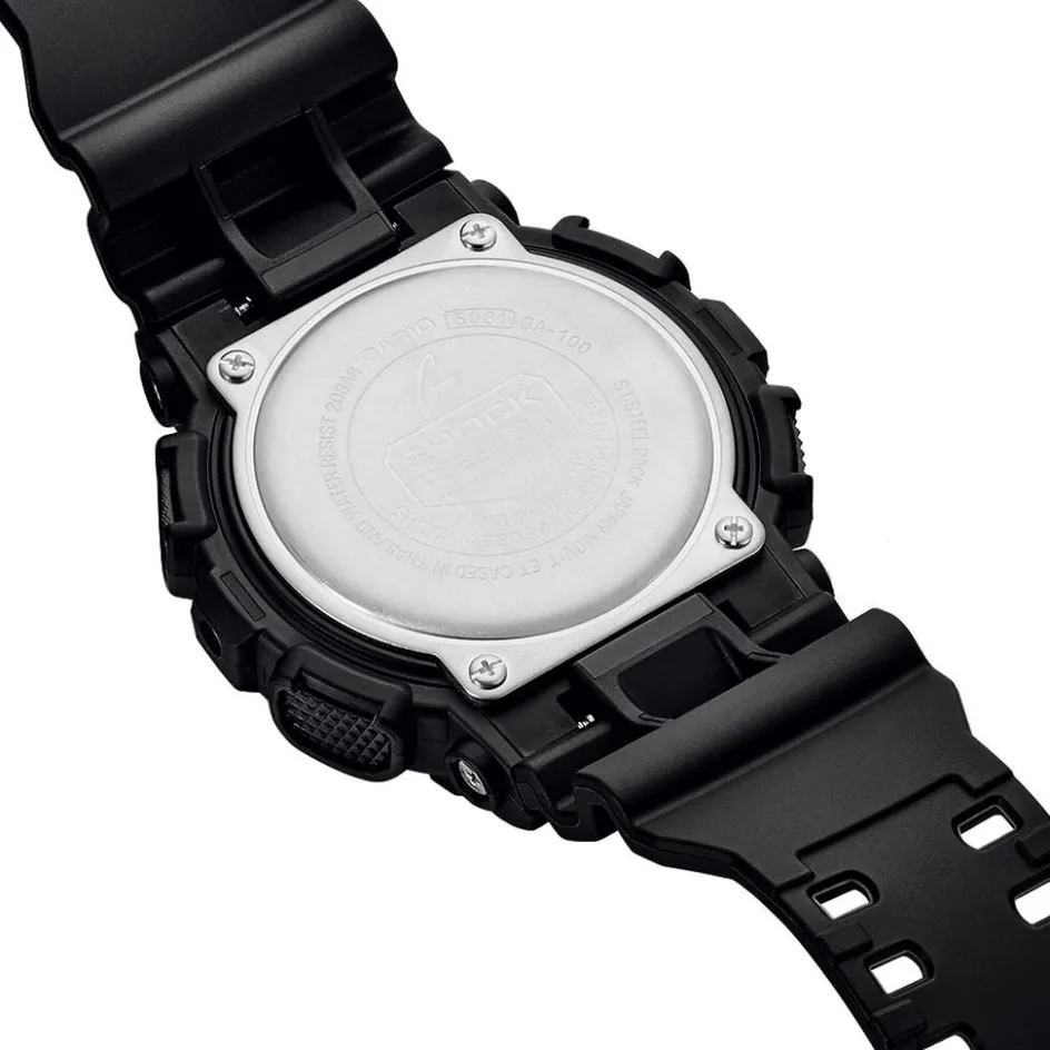 Best CASIO G-SHOCK Montre Black & White Noir cadran noir fond noir bracelet résine noire