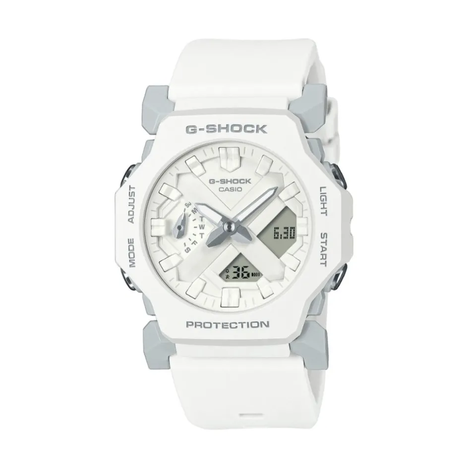 Discount CASIO G-SHOCK Montre Blanc cadran blanc fond blanc bracelet résine blanc