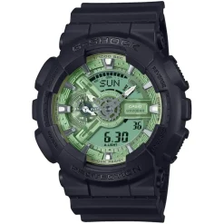 Outlet CASIO G-SHOCK Montre Classic Vert cadran noir fond vert bracelet résine noir