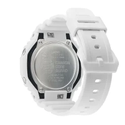 Hot CASIO G-SHOCK Montre Classic Noir cadran blanc fond noir bracelet résine blanc