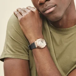 Discount CASIO G-SHOCK Montre Dorée Rosés cadran doré rose fond doré rose bracelet résine noire