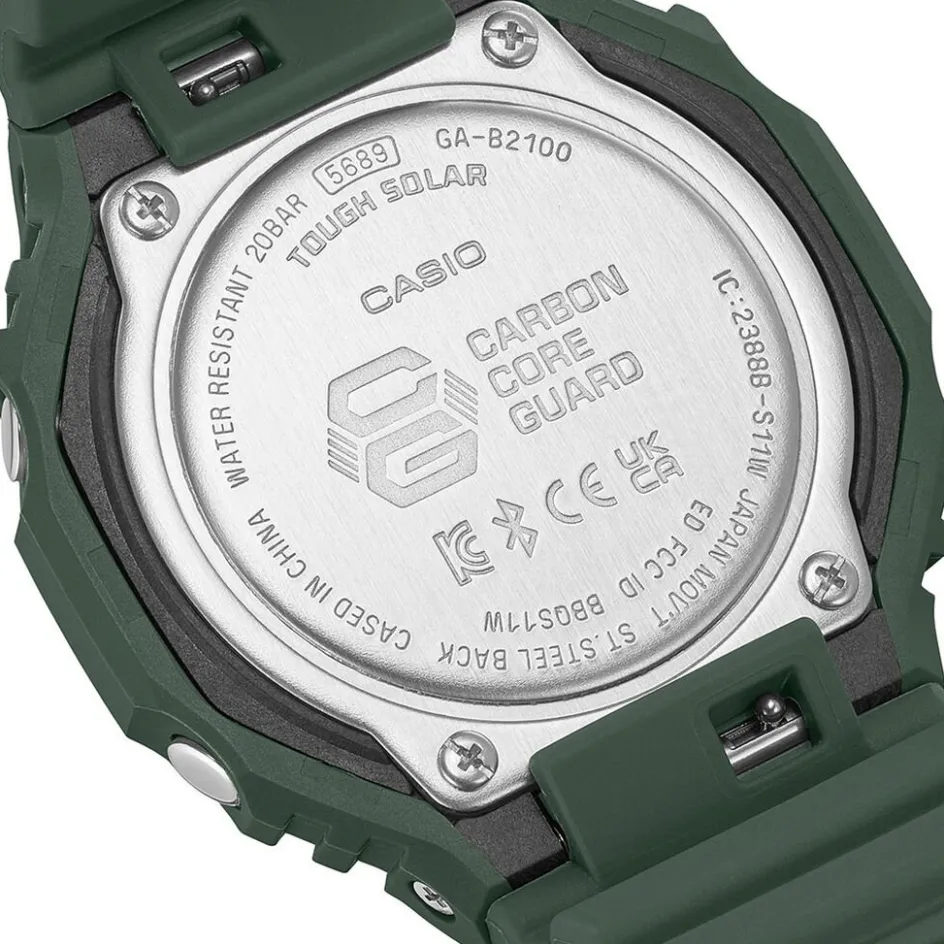 Clearance CASIO G-SHOCK Montre Noir cadran vert fond noir bracelet résine vert