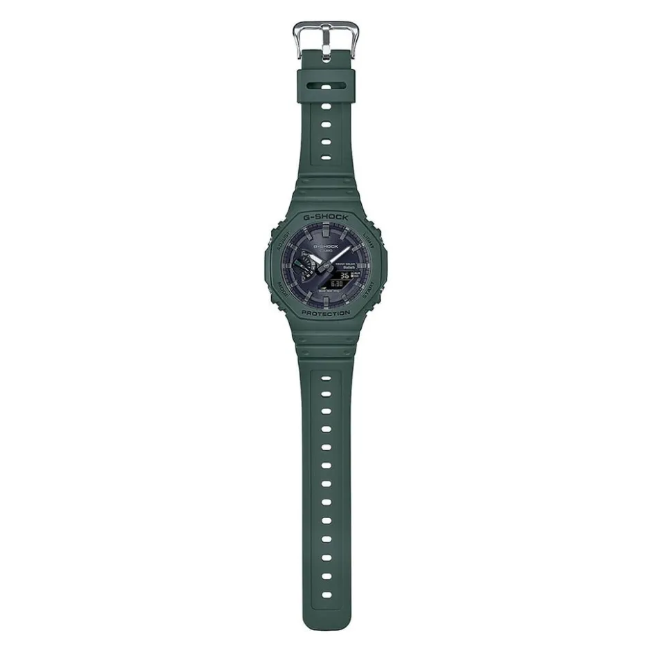 Clearance CASIO G-SHOCK Montre Noir cadran vert fond noir bracelet résine vert