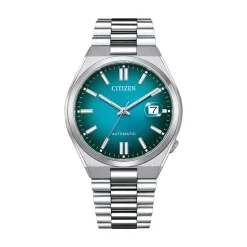 Online CITIZEN Montre Tsuyosa Nj0151 Bleu cadran argenté fond bleu bracelet acier argenté