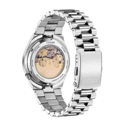 Online CITIZEN Montre Tsuyosa Nj0151 Bleu cadran argenté fond bleu bracelet acier argenté