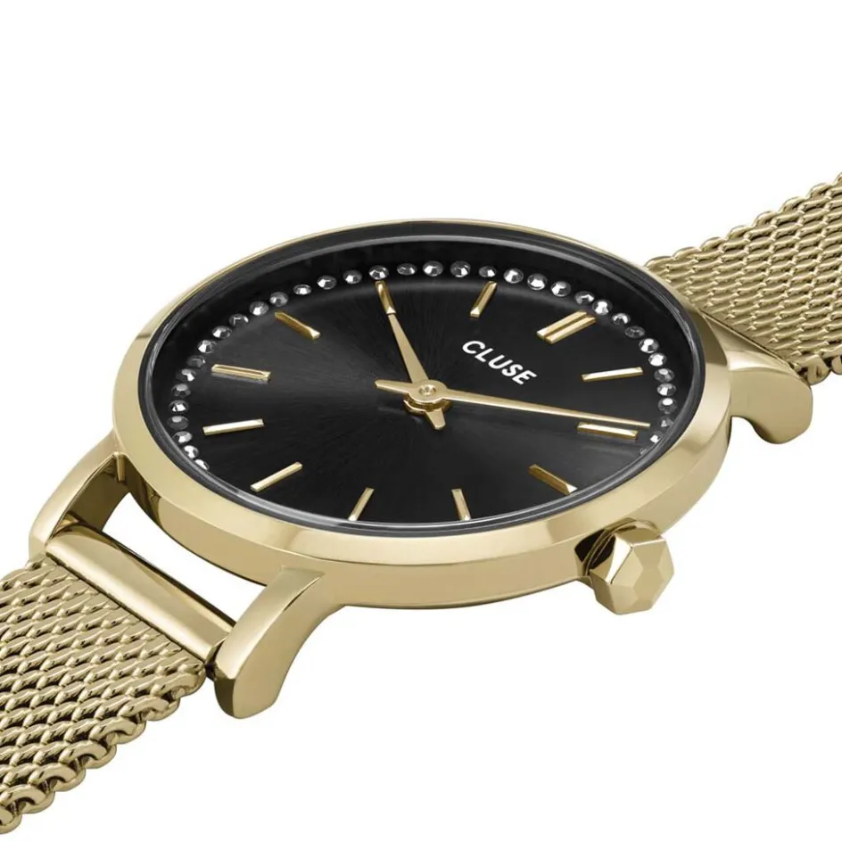 Sale CLUSE Montre Boho Chic Petite Gris cadran doré fond gris bracelet acier doré