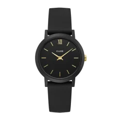 Online CLUSE Montre Minuit Noir cadran noir fond noir bracelet silicone noire