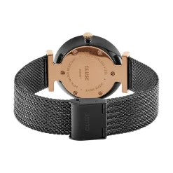 CLUSE Montre Triomphe Noir cadran noir fond noir bracelet acier noir