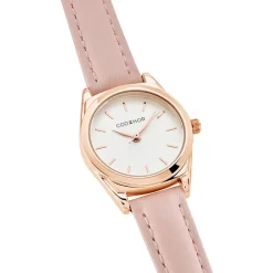 Outlet CODHOR Montre Anais Argenté cadran rose fond argenté bracelet alliage rose