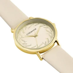 Discount CODHOR Montre Camille 3 Doré cadran doré fond doré bracelet synthétique cr&egrave;me