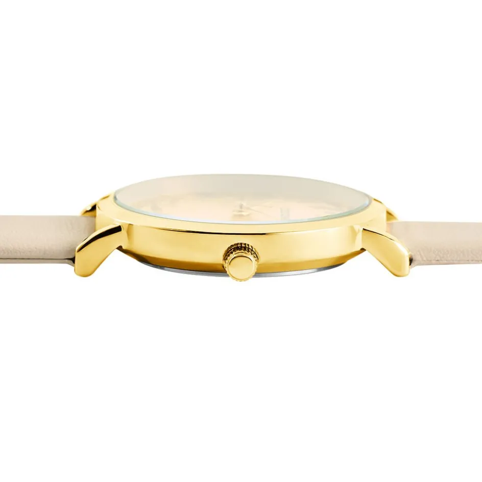 Discount CODHOR Montre Camille 3 Doré cadran doré fond doré bracelet synthétique crème