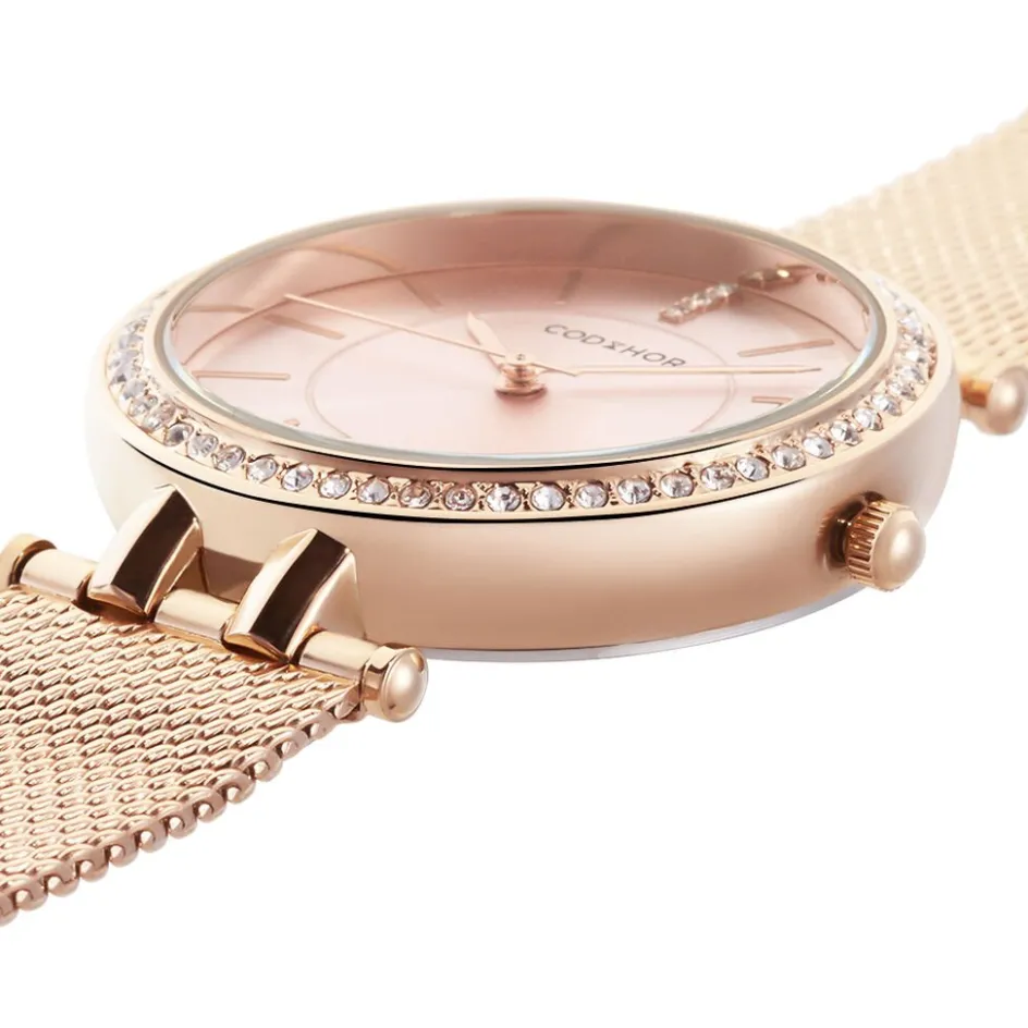 CODHOR Montre Celinia Doré Rose* Montres Tendances|Montres Petits Prix