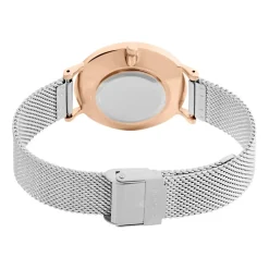 Best CODHOR Montre Cindy Argent cadran doré rose fond argenté bracelet acier argenté
