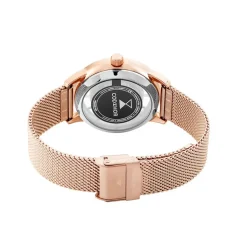 Online CODHOR Montre Cloe Rose cadran doré rose fond rose bracelet acier doré rose