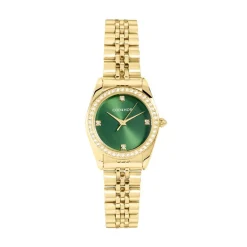 Outlet CODHOR Montre Irina Vert cadran doré fond vert bracelet acier doré