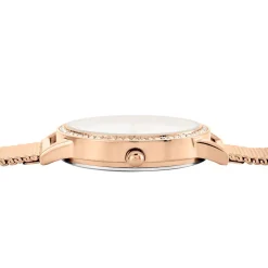 CODHOR Montre Joy Blanc cadran doré rose fond blanc bracelet acier doré rose