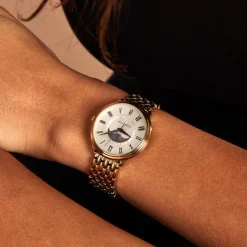 Outlet CODHOR Montre Louna Argenté cadran doré fond argenté bracelet alliage doré