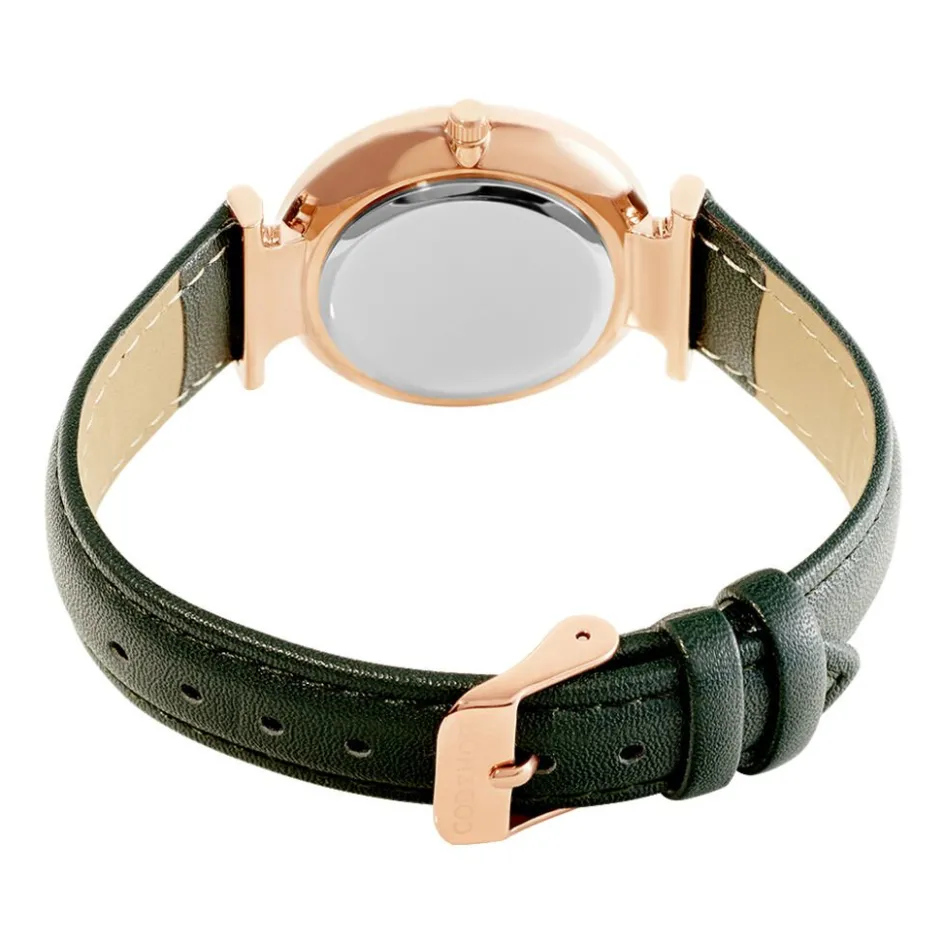 Sale CODHOR Montre Nidia Blanc cadran doré rose fond blanc bracelet synthétique vert