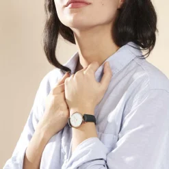 Sale CODHOR Montre Nidia Blanc cadran doré rose fond blanc bracelet synthétique vert