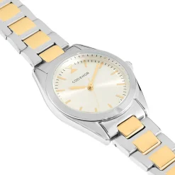 Online CODHOR Montre Sacha Doré cadran blanc fond doré bracelet acier bicolore