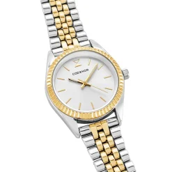 Clearance CODHOR Montre Sandy Blanc cadran bicolore fond blanc bracelet alliage bicolore
