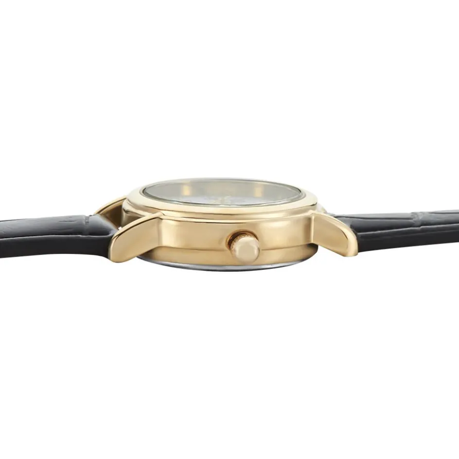 Best CODHOR Montre Veronique Blanc cadran doré fond blanc bracelet synthétique noir