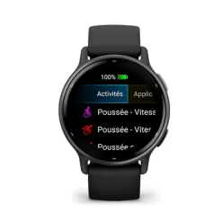 Discount GARMIN Montre Connectée vivoactive 5 cadran noir fond personnalisable bracelet silicone noir