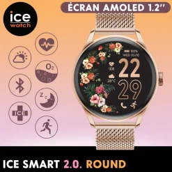 Outlet ICE WATCH Montre Connectée Smart 2.0 cadran doré bracelet métal doré