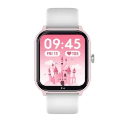 New ICE WATCH Montre Connectée Smart Junior 3.0 cadran rose bracelet plastique blanc