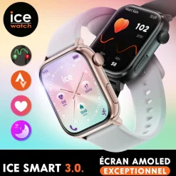 New ICE WATCH Montre Connectée Smart 3.0 cadran bicolore doré / rose bracelet métal bicolore