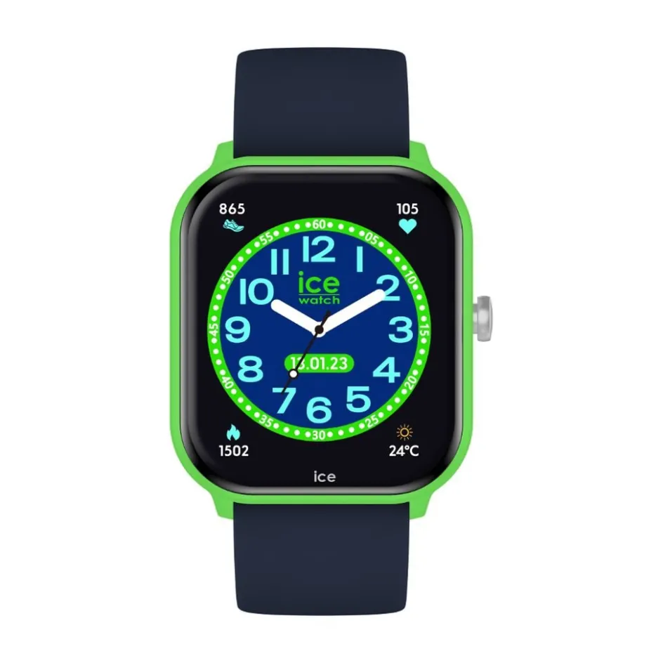 Clearance ICE WATCH Montre Connectée Ice Smart Junior 2.0 cadran vert bracelet silicone bleu