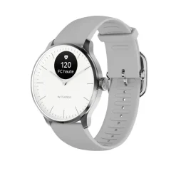 Clearance WITHINGS Montre Connectée Scanwatch Light cadran argenté bracelet silicone gris