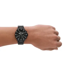 New EMPORIO ARMANI Montre Noir cadran noir fond noir bracelet céramique noir