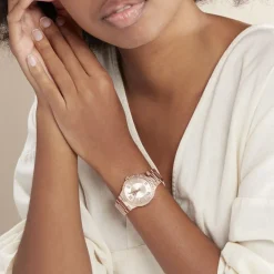 Discount FESTINA Montre Boyfriend Rose cadran doré rose fond rose bracelet acier doré rose